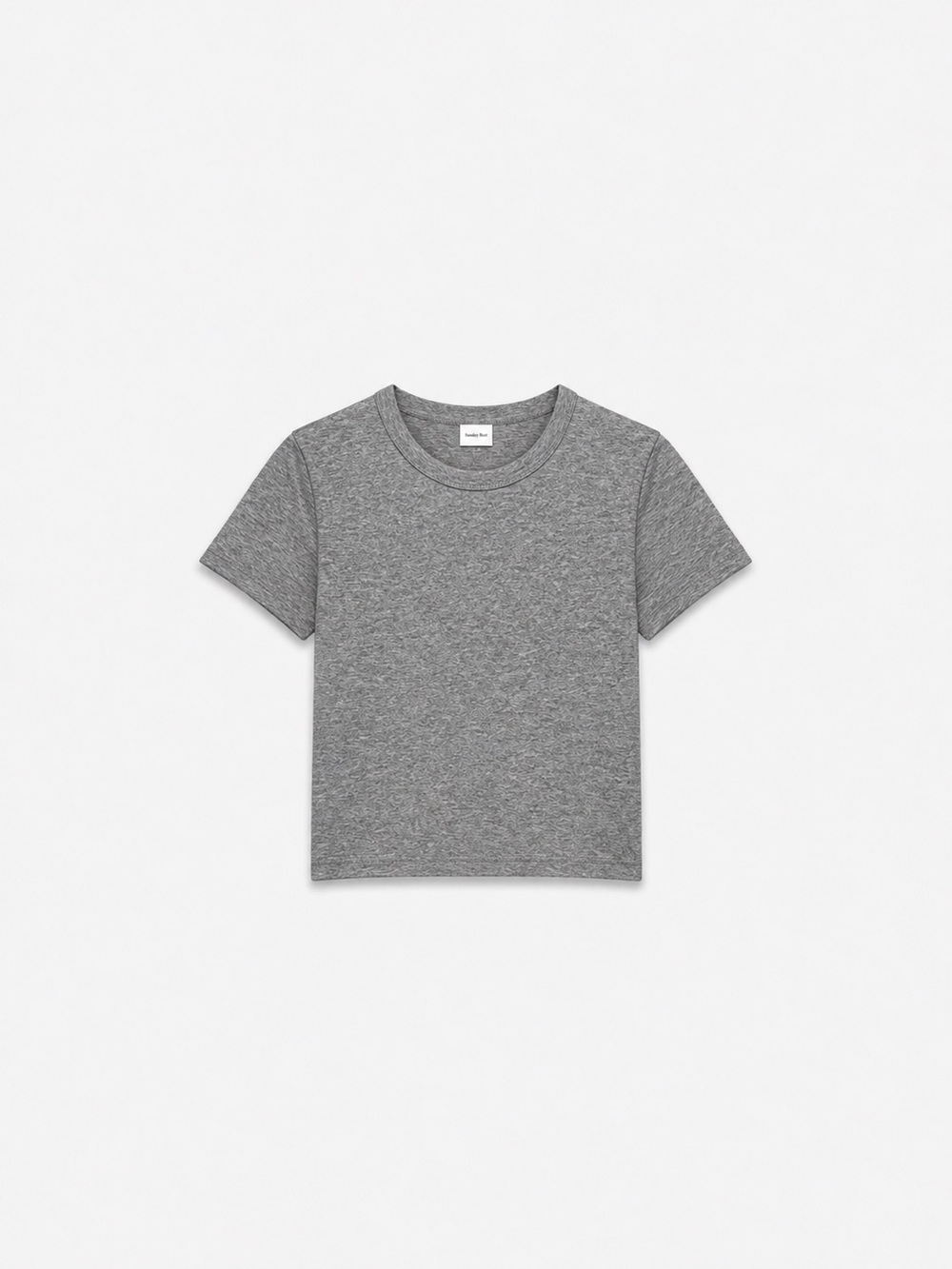 Aritzia Sunday Best Little Ribbed T-Shirt - Heather Athletic Grey